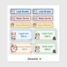 Personalisierte Chibi Bulldog-Namensschilder