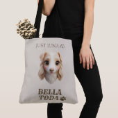 Personalisierte Chibi-Hund- und Besitzername-Tasch Tasche (Von Nahem)