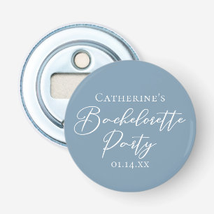 Personalisierte Chic Dusty Blue Junggesellinnenabs Flaschenöffner