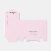 Personalisierte Chic-Liebe ScrIpt Black Pink-Hochz Geschenkschachtel (Ungefaltet)