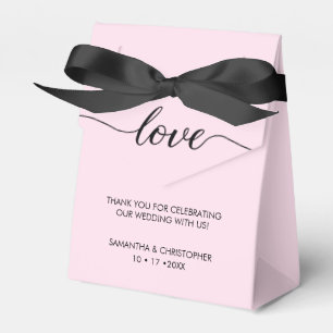 Personalisierte Chic-Liebe ScrIpt Black Pink-Hochz Geschenkschachtel