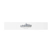 Personalisierte Chicago Skyline Einladung Bly Band (Flach)