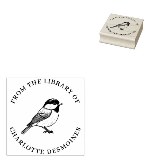 Personalisierte Chickadee Book Briefmarke Custom E Gummistempel (Stempel)