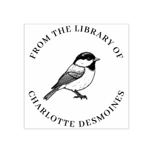 Personalisierte Chickadee Book Briefmarke Custom E Gummistempel