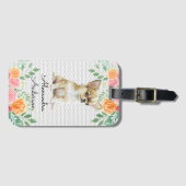 Personalisierte Chihuahua Welpe Wasserfarbe Gepäckanhänger (Vorderseite (Horizontal))