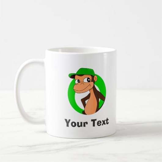 Personalisierte Chimp-Cartoon-Kaffee-Tasse Kaffeetasse (Links)