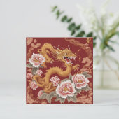 Personalisierte Chinesische Neujahrskarte Ankündigung (Stehend Vorderseite)