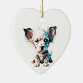 Personalisierte Chinesische Welpe Keramik Ornament (Rechts)