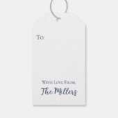 Personalisierte Chinoiserie Blue Nutcracker Gesche Geschenkanhänger (Rückseite)