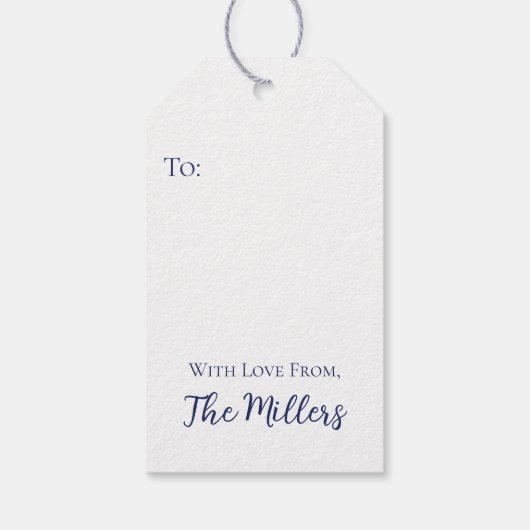 Personalisierte Chinoiserie Blue Nutcracker Gesche Geschenkanhänger (Rückseite)