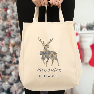 Personalisierte Chinoiserie Reindeer Tragetasche
