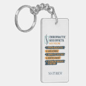 Personalisierte chiropraktische Nebenwirkungen Arz Schlüsselanhänger (Vorderseite links)