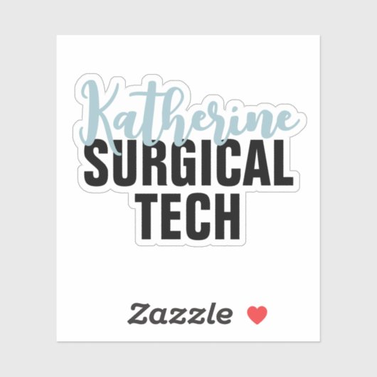 Personalisierte Chirurgie | Chirurgischer Technolo Aufkleber (Blatt)