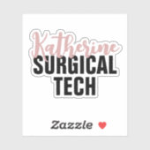 Personalisierte Chirurgie | Chirurgischer Technolo Aufkleber (Blatt)