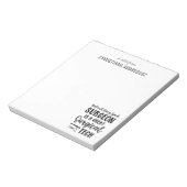 Personalisierte Chirurgie | Chirurgischer Technolo Notizblock (Rotiert)