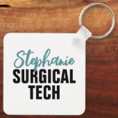 Personalisierte Chirurgie | Chirurgischer Technolo Schlüsselanhänger (Rückseite)