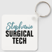 Personalisierte Chirurgie | Chirurgischer Technolo Schlüsselanhänger (Rückseite)