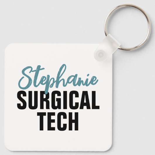Personalisierte Chirurgie | Chirurgischer Technolo Schlüsselanhänger (Rückseite)