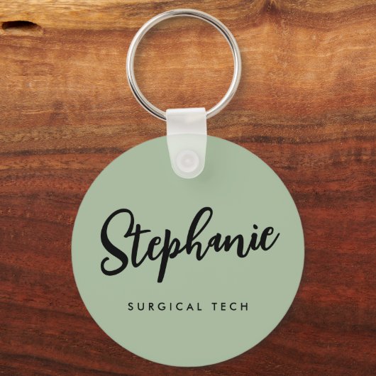 Personalisierte Chirurgie | Chirurgischer Technolo Schlüsselanhänger (Rückseite)