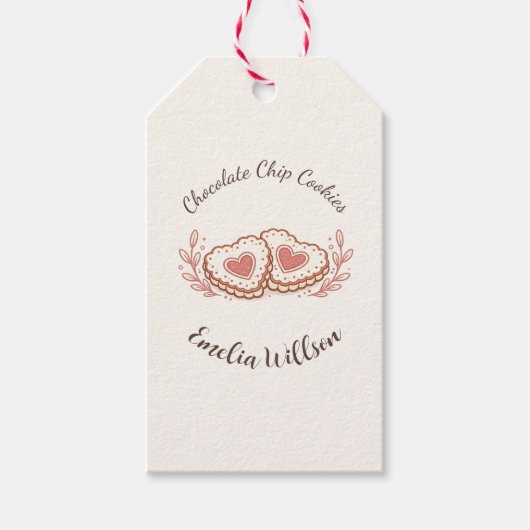 Personalisierte Chocolate Chip Cookies Geschenkanhänger (Vorderseite)