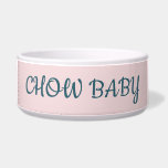 Personalisierte CHOW BABY Pink Pet Bowl Napf<br><div class="desc">Personalisierte CHOW BABY Pink Pet Bowl</div>