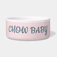 Personalisierte CHOW BABY Pink Pet Bowl