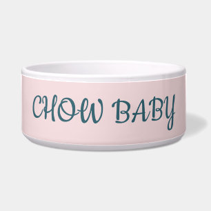 Personalisierte CHOW BABY Pink Pet Bowl Napf