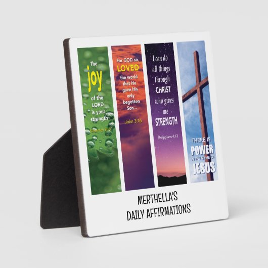 Personalisierte Christliche BIBEFÄHIGUNGEN Fotoplatte (Vorderseite)