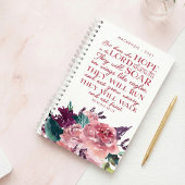 Personalisierte Christliche Bibel Verse Rosa Blüte Planer