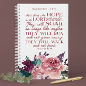 Personalisierte Christliche Bibel Verse Rosa Blüte Planer