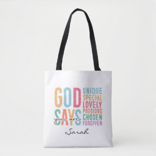 Personalisierte christliche Bibelvers-Tasche Tasche
