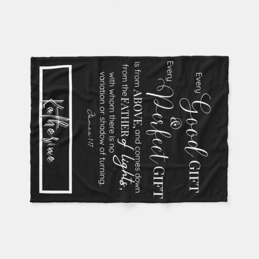 Personalisierte Christliche Bibelversion Fleecedecke (Vorderseite (Horizontal))