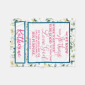 Personalisierte Christliche Bibelversion Fleecedecke (Vorderseite (Horizontal))