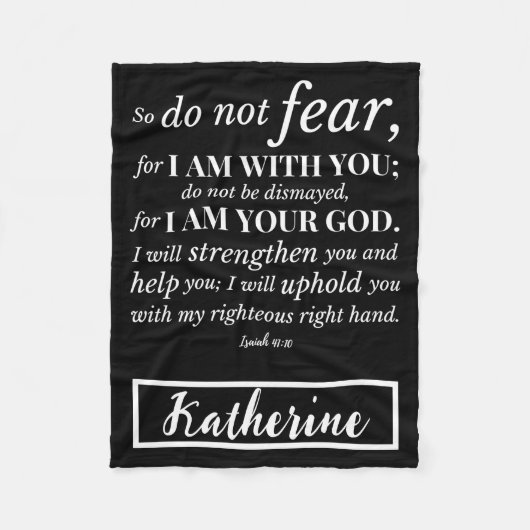 Personalisierte Christliche Bibelversion Fleecedecke (Vorderseite)