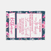 Personalisierte Christliche Bibelversion Fleecedecke (Vorderseite (Horizontal))