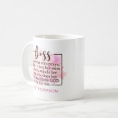 Personalisierte Christliche Boss Quote Kaffee-Tass Kaffeetasse (Vorderseite Links)