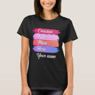 PERSONALISIERTE CHRISTLICHE EHEFRAU MAMA HERO T-Shirt