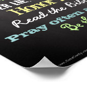 Personalisierte Christliche Familienregeln Hausunt Poster (Ecke)