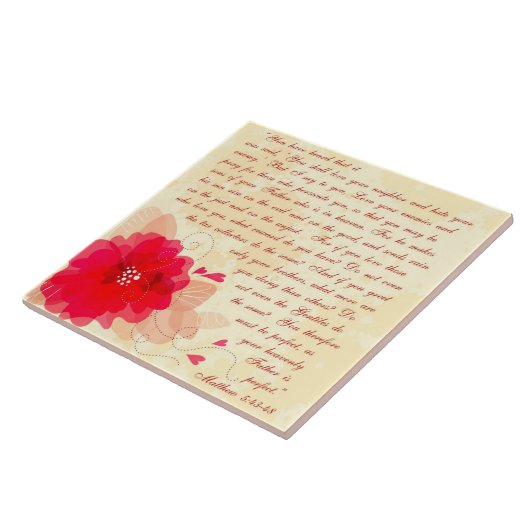 Personalisierte christliche Fliesen - Matthew-5:43 (Seite)