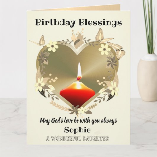 Personalisierte Christliche Geburtstagskarte Karte (Vorderseite)