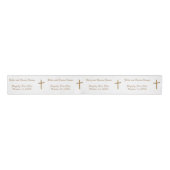 Personalisierte Christliche Gemusterte Hochzeitsfe Ripsband (Vorderseite)
