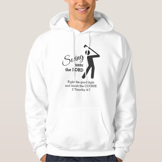 Personalisierte CHRISTLICHE GOLFER-Swing zum Herrn Hoodie (Vorderseite)