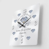 Personalisierte Christliche Heiratsgeschenke onlin Quadratische Wanduhr (Winkel)