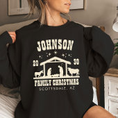 Personalisierte Christliche Krippe Weihnachten Tri-Blend Shirt