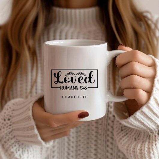 Personalisierte Christliche Liebe Bibel Verse Röme Jumbo-Tasse