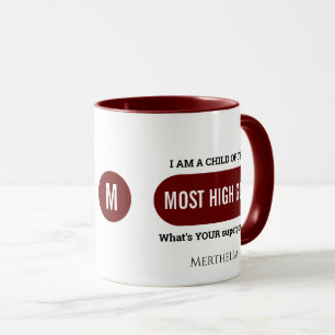 Personalisierte Christliche Superleistungsmonogram Tasse
