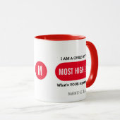 Personalisierte Christliche Superpower Red Monogra Tasse (VorderseiteRechts)