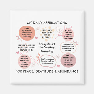 Personalisierte christliche tägliche Affirmations- Magnet