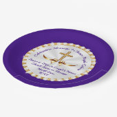 Personalisierte, Christliche Teller, JEDER Anlass Pappteller (Schrägansicht)