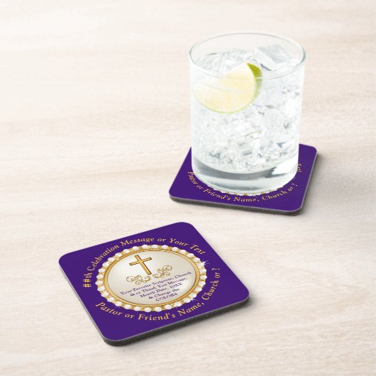 Personalisierte, Christliche Untersetzer, Set von Getränkeuntersetzer (Rechte Seite)
